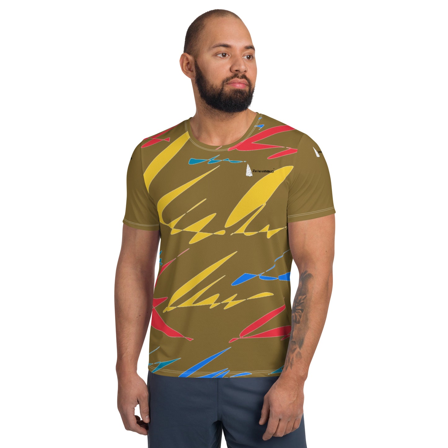 MYART ZW ColorFont Men's Athletic Shirt ANR:20020 ZeilenWind