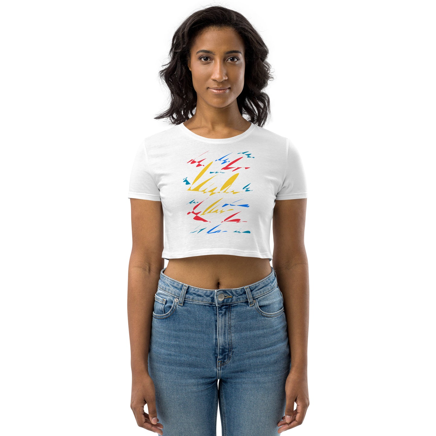 MYART ZW FontColor Organic Crop Top Women's Rash Guard ANR:20019 ZeilenWind